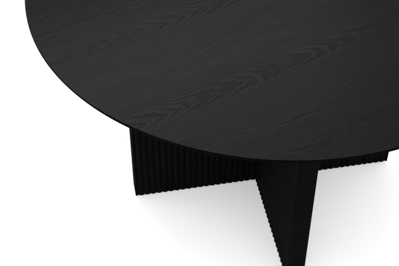 Edda Runt Matbord 130cm Fanér - Svart - Products - Möbler - Bord & matgrupp - Matbord & köksbord