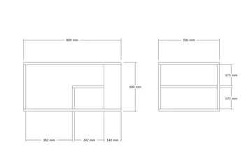 Eros Soffbord 80 cm Beige - Beige - Products - Möbler - Bord & matgrupp - Soffbord