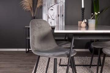 Estelle Matgrupp 140 cm Rektangulär med 4 Polar stolar - Svart - Products - Möbler - Bord & matgrupp - Matgrupp