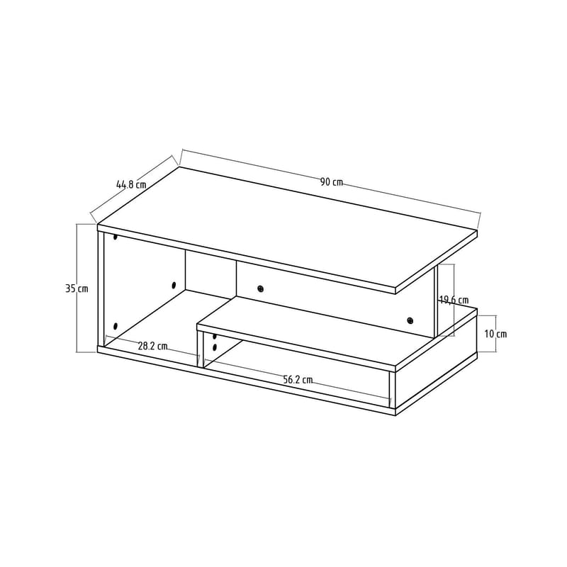 Fenlo Soffbord 90x35x44,8 cm - Travertin - Products - Möbler - Bord & matgrupp - Soffbord