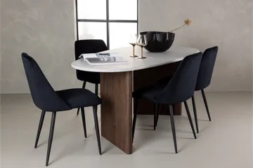 Grönvik Matgrupp 180 cm Oval med 4 Night Stolar - Mocca - Products - Möbler - Bord & matgrupp - Matgrupp