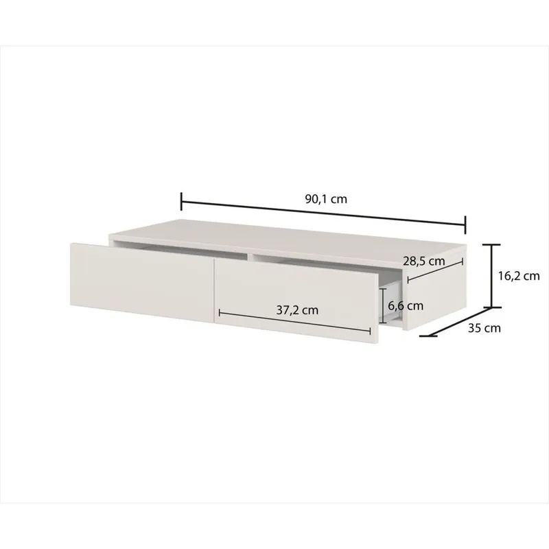 Hängande Sminkbord Jukon S med 2 Lådor - Products - Möbler - Bord & matgrupp - Sminkbord & toalettbord
