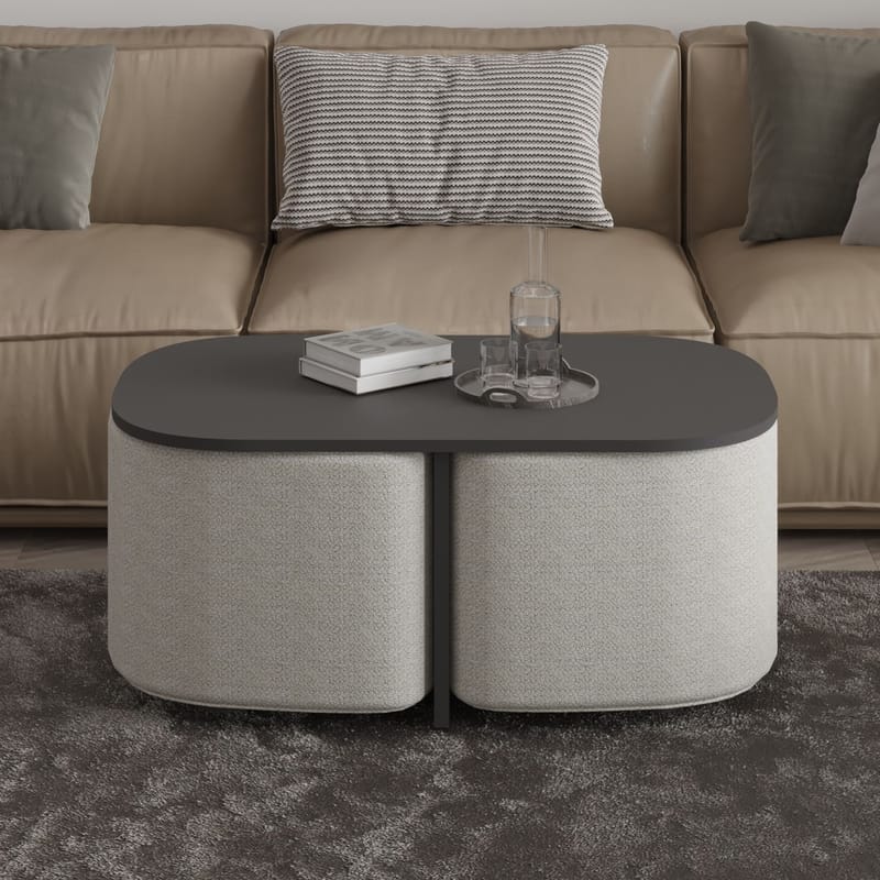Hu Soffbordsset 90x42,9x45 cm - Antracit - Products - Möbler - Bord & matgrupp - Soffbord