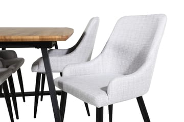 Inca Matgrupp 160 cm Rektangulär med 4 Plaza stolar - Svart - Products - Möbler - Bord & matgrupp - Matgrupp