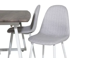 Inca Matgrupp Förlängningsbar 160 cm Rektangulär med 4 Polar stolar - Ljusgrå - Products - Möbler - Bord & matgrupp - Matgrupp