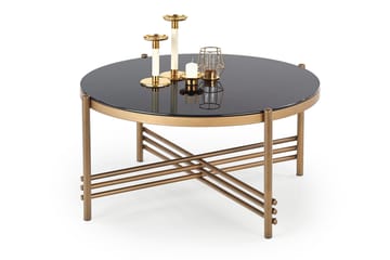 Ismena Soffbord 80 cm Runt - Svart/Guld - Products - Möbler - Bord & matgrupp - Soffbord