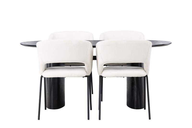 Isolde Matgrupp 180 cm Oval med 4 Day stolar - Svart - Products - Möbler - Bord & matgrupp - Matgrupp