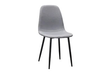 Jasmin Förlängningsbart Matbord 180 cm +  6 st Nibe stol grå med svarta ben - Vit/Grå - Products - Möbler - Bord & matgrupp - Matgrupp