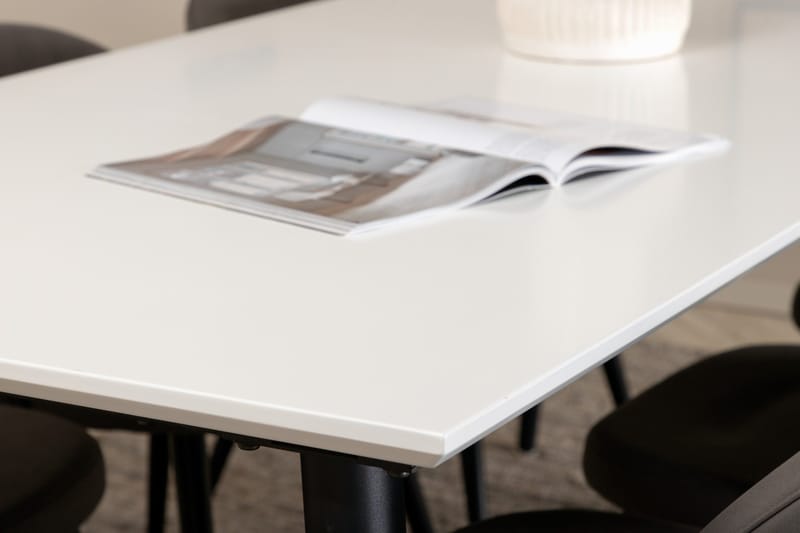 Jimmy Matgrupp 195 cm Rektangulär med 6 Velvet stolar - Svart - Products - Möbler - Bord & matgrupp - Matgrupp