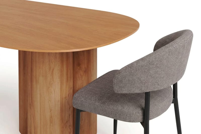 Juno Matgrupp rektangulärt 220 cm Ek med 8 Sawako Matstolar - Ek - Products - Möbler - Bord & matgrupp - Matgrupp