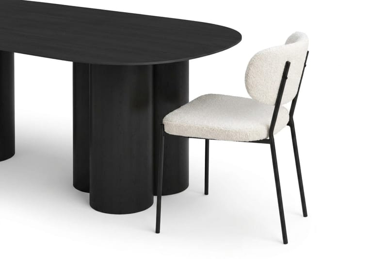 Juno Matgrupp rektangulärt 220 cm Svart med 8 Gemmiano Matstolar - Svart - Products - Möbler - Bord & matgrupp - Matgrupp