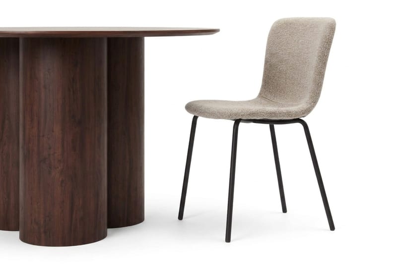 Juno Matgrupp runt 110 cm Valnöt med 4 Katy Matstolar - Valnöt - Products - Möbler - Bord & matgrupp - Matgrupp