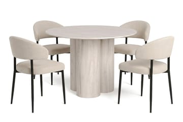 Beige/Svart - Vit