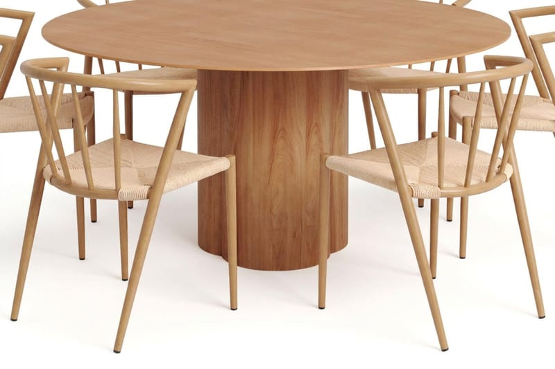 Juno Matgrupp runt 150 cm Ek med 6 Winston Matstolar - Ek - Products - Möbler - Bord & matgrupp - Matgrupp