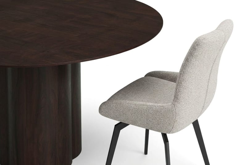 Juno Matgrupp runt 150 cm Rökt Ek med 6 Mora Matstolar - Rökt ek - Products - Möbler - Bord & matgrupp - Matgrupp