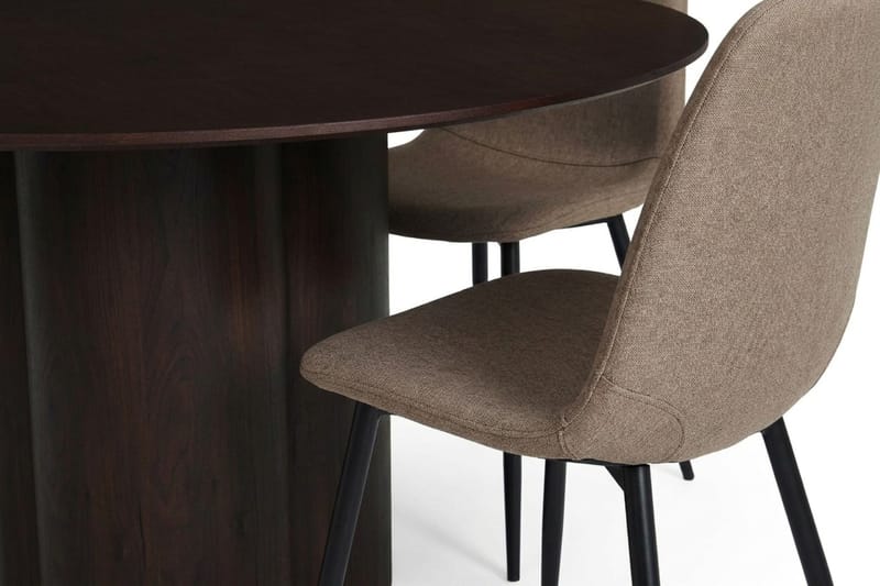 Juno Matgrupp runt 150 cm Rökt Ek med 6 Nibe Matstolar - Rökt ek - Products - Möbler - Bord & matgrupp - Matgrupp