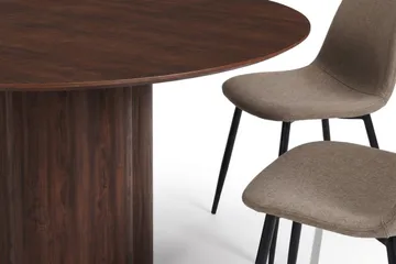 Juno Matgrupp runt 150 cm Valnöt med 6 Nibe Matstolar - Valnöt - Products - Möbler - Bord & matgrupp - Matgrupp