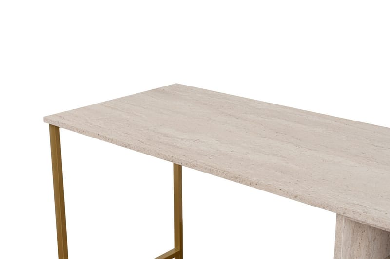Hu Skrivbord 60x240 cm - Beige/Guld - Products - Möbler - Bord & matgrupp - Kontorsbord - Datorbord