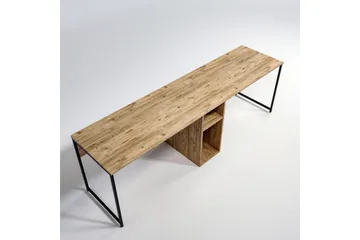 Pellafol Skrivbord 140 cm med Förvaring Hyllor - Natur/Svart - Products - Möbler - Bord & matgrupp - Kontorsbord - Datorbord