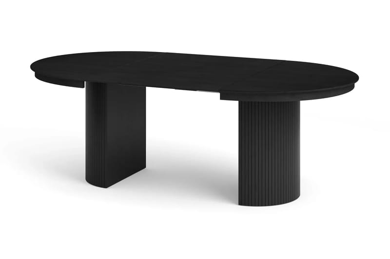 Kopparbo Förlängningsbart runt 120-220 cm Svart med 4 Lucy Matstolar - Svart - Products - Möbler - Bord & matgrupp - Matgrupp