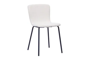 Kopparbo Matbord 200-260 cm Förlängningsbart med 8 Katy Matstolar - Svart / Vit Bouclé / Metallben Svart - Products - Möbler - Bord & matgrupp - Matgrupp