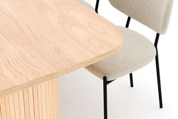 Kopparbo Matbord 200 cm med 6 Gemmiano Stolar - Natur - Products - Möbler - Bord & matgrupp - Matgrupp