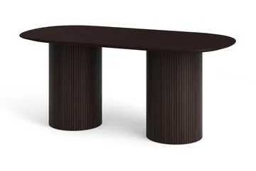 Kopparbo Matbord Oval 180x90 cm Fanér, Rökt ek