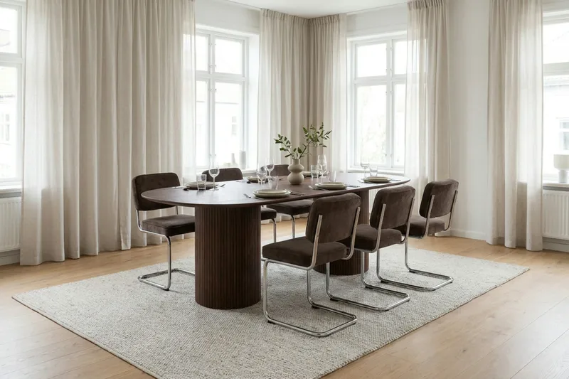 Kopparbo Matbord Oval 180x90 cm Fanér - Valnöt - Products - Möbler - Bord & matgrupp - Matbord & köksbord