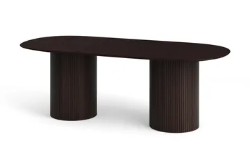 Kopparbo Matbord Oval 220x100 cm Fanér, Rökt ek
