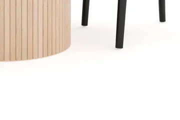 Kopparbo Matgrupp 106 cm Rund Förlängningsbart med 4 Dastoori Matstolar - Whitewash - Products - Möbler - Bord & matgrupp - Matgrupp