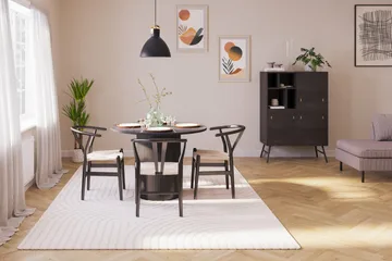 Kopparbo Matgrupp 106 cm Rund med 4 Dastoori Matstol - 2220067-4,2229318-1 - Svart - Products - Möbler - Bord & matgrupp - Matgrupp