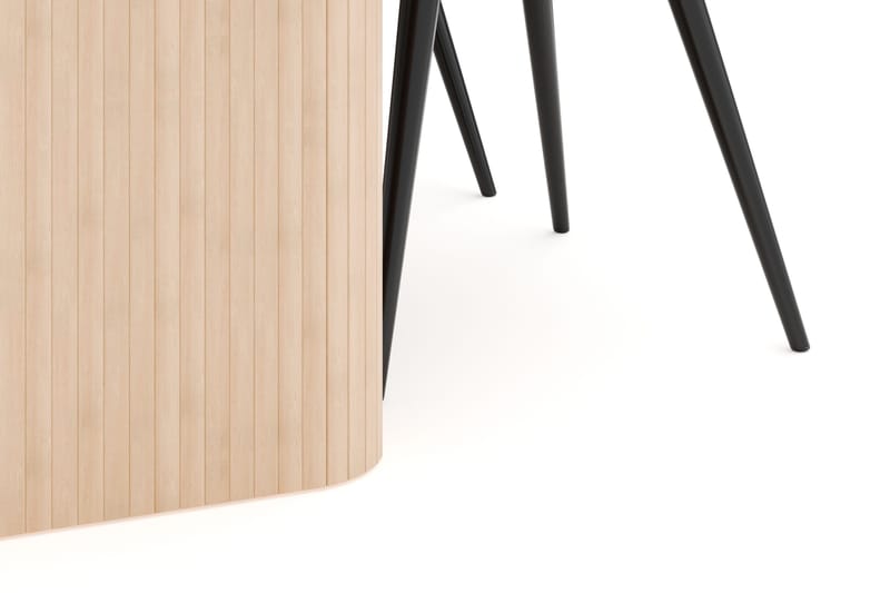 Kopparbo Matgrupp 180-240 cm Förlängningsbart med 4 Valeri Sammetsstolar - Whitewash - Products - Möbler - Bord & matgrupp - Matgrupp