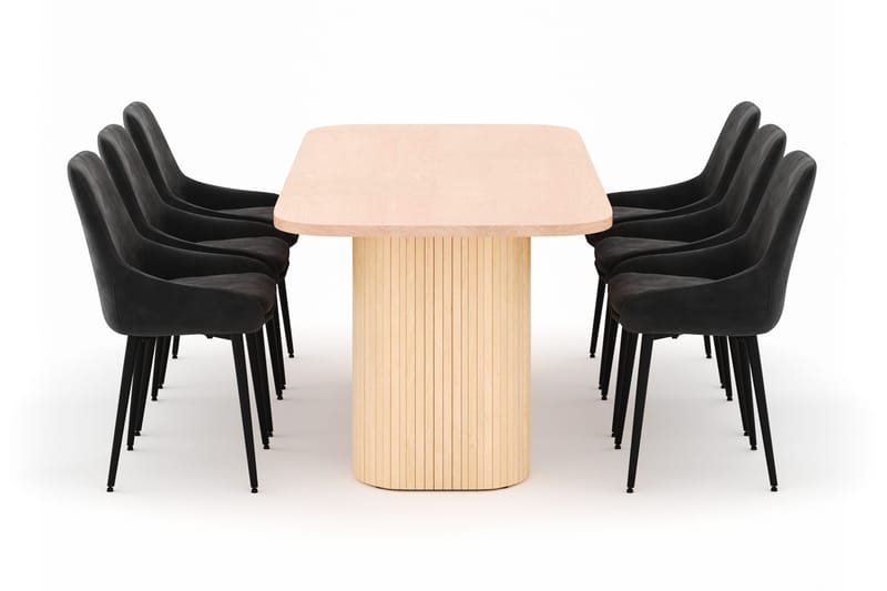 Kopparbo Matgrupp 200x90cm med 6 Alsarp Matstolar - Natural - Products - Möbler - Bord & matgrupp - Matgrupp