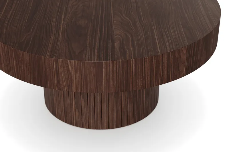 Kopparbo Soffbord 75 cm Runt Valnöt - Mörkbrunt valnötsträ - Products - Möbler - Bord & matgrupp - Soffbord