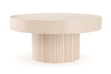 Kopparbo Soffbord 75 cm Runt Vitlaserad Ek, Vitlaserad ek