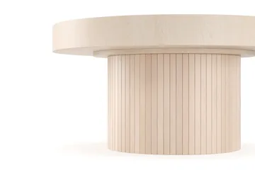 Kopparbo Soffbord 90 cm Runt Vitlaserad Ek - Ljust vitlaserat ekträ - Products - Möbler - Bord & matgrupp - Soffbord