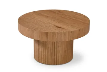 Kopparbo Soffbord Rund 85 cm tjock bordsskiva, Ek