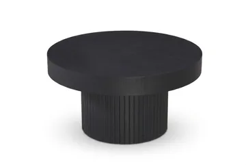 Kopparbo Soffbord Rund 85 cm tjock bordsskiva, Svartlaserad ek