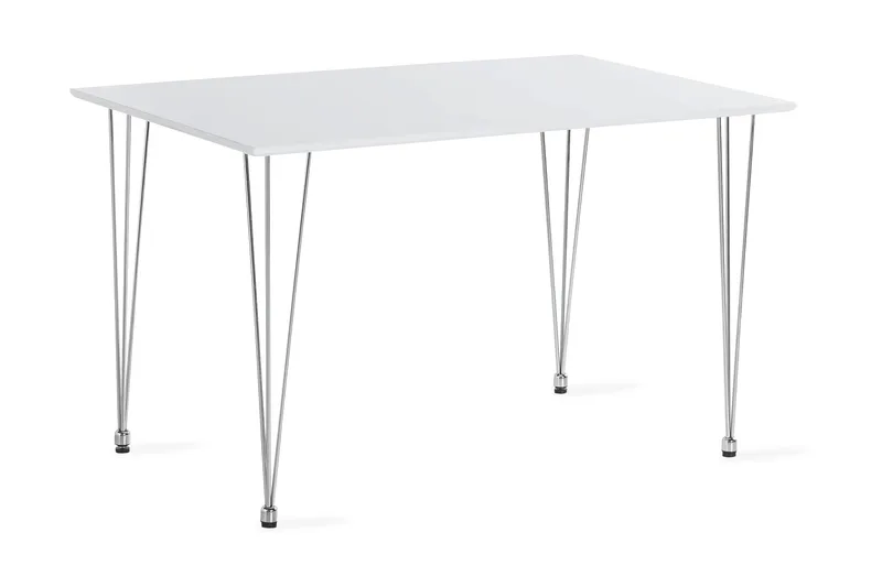 Kronblom Matbord 120 cm +  4 st Nibe stol grå med svarta ben - Vit/Grå - Products - Möbler - Bord & matgrupp - Matgrupp