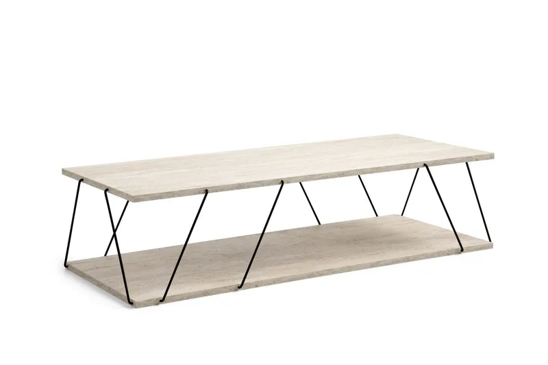 Labranda Soffbord 120 cm - Svart/Marmor - Products - Möbler - Bord & matgrupp - Soffbord