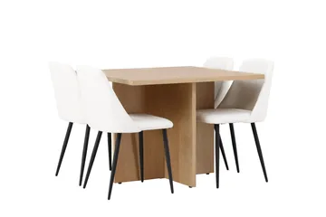 Leo Matgrupp 100 cm Rektangulär med 4 Night stolar - Natur - Products - Möbler - Bord & matgrupp - Matgrupp