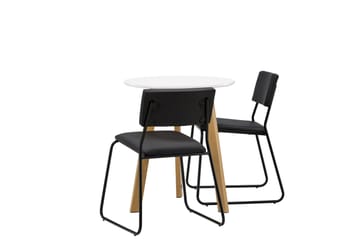 Leonora Matgrupp 65 cm Rund med 2 Kenth Stolar - Svart - Products - Möbler - Bord & matgrupp - Matgrupp