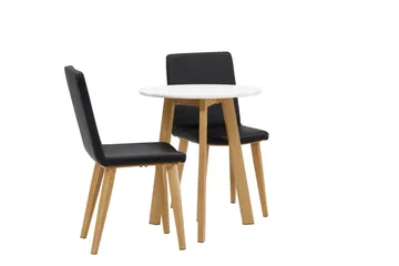 Leonora Matgrupp 65 cm Rund med 2 Today stolar - Svart - Products - Möbler - Bord & matgrupp - Matgrupp