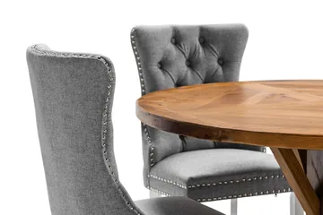 Lyon Matgrupp 120 cm Rund inkl 4 Bergviken Stolar - Brun - Products - Möbler - Bord & matgrupp - Matgrupp