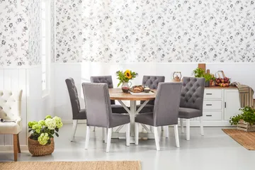 Lyon Runt Matbord 150 cm - Vintage / Natur / Vit / Trä - Products - Möbler - Bord & matgrupp - Matbord & köksbord