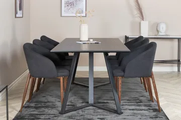 Marina Matgrupp 180 cm Rektangulär med 6 Arch stolar - Svart - Products - Möbler - Bord & matgrupp - Matgrupp
