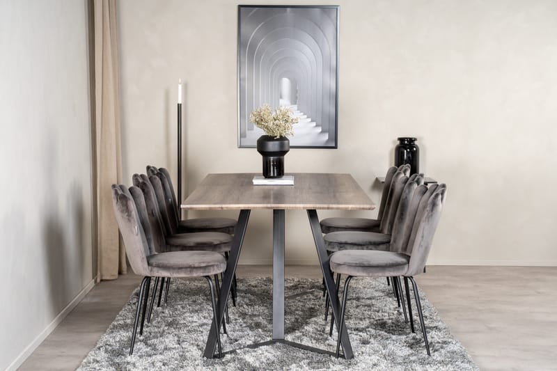 Marina Matgrupp 180 cm Rektangulär med 6 Limhamn stolar - Svart - Products - Möbler - Bord & matgrupp - Matgrupp