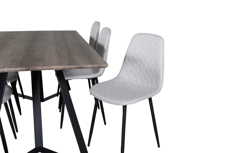 Marina Matgrupp 180 cm Rektangulär med 6 Polar stolar - Svart - Products - Möbler - Bord & matgrupp - Matgrupp