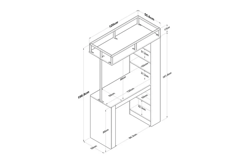 Matbord Beloumont Valnöt / Svart - Svart/Mörkbrun - Products - Möbler - Bord & matgrupp - Matbord & köksbord