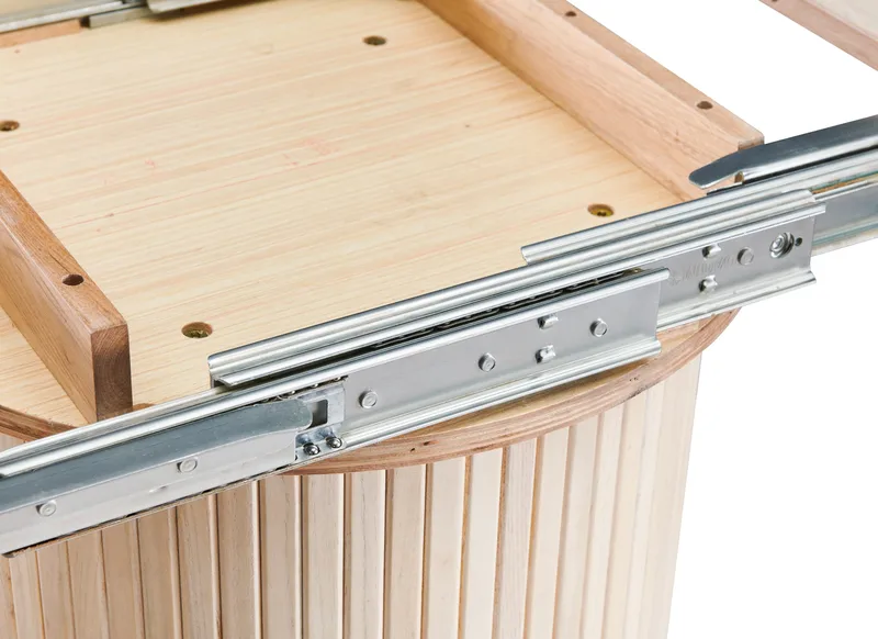 Kopparbo Ljust Runt Matbord 106 cm Förlängningsbart med illäggsskiva - Vitlaserat Ek / Trä - Products - Möbler - Bord & matgrupp - Matbord & köksbord